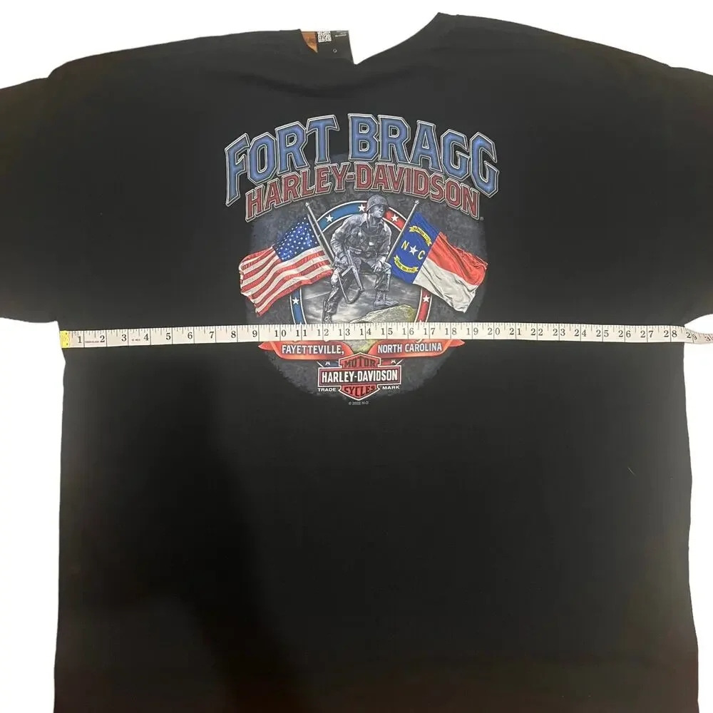 Fort Bragg Harley-Davidson Fayetteville, NC Short Sleeve Black Tee Shirt 4X NWT - Picture 5 of 7